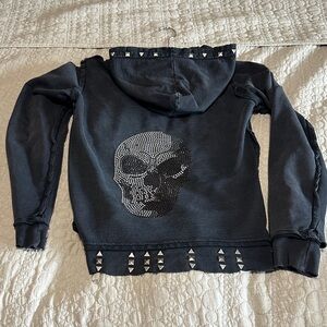 Jé & Company Rhinestone Skull Hoodie – Women’s Medium